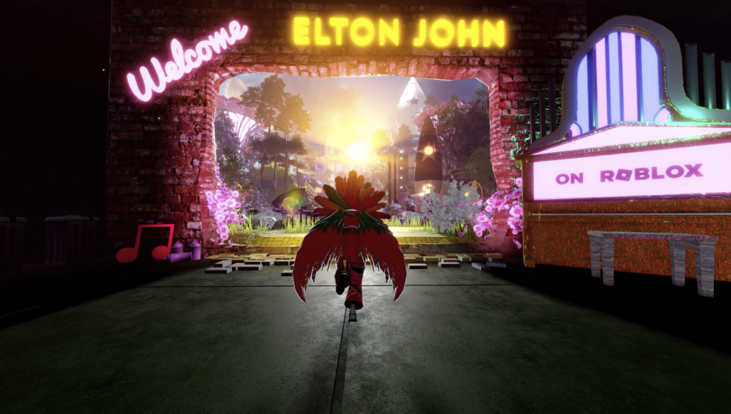 Elton John on Roblox Beyond the Yellow Brick Road