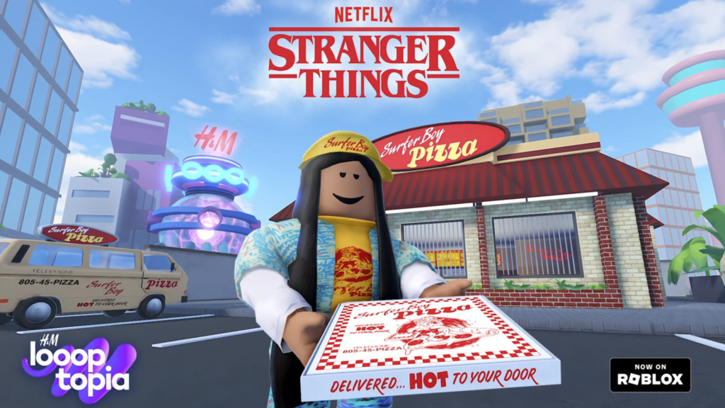 stranger things on roblox with H&M Loooptopia - tv and film in virtual worlds